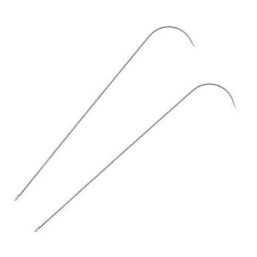 2 Pcs Ultra Long Curved Beading Needles 3.5 Inch